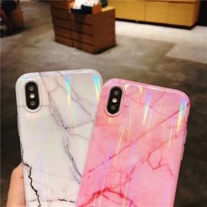 NEW iPhone 7/8/Plus Aurora Laser Marble case
